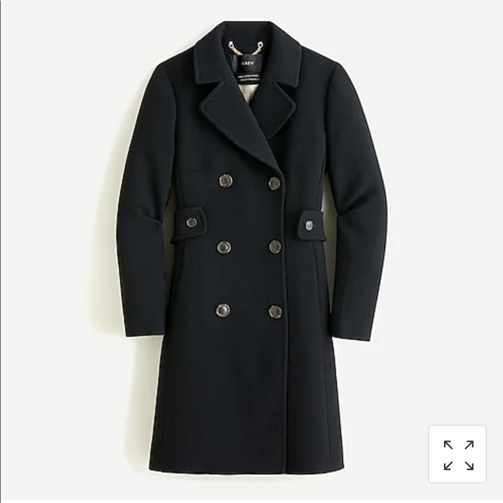 Double-breasted lady coat in Italian wool